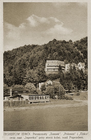 Żegiestów-Zdrój 1938 r.Pensjonat Zamek, Polonia, Żegiestów-Zdrój